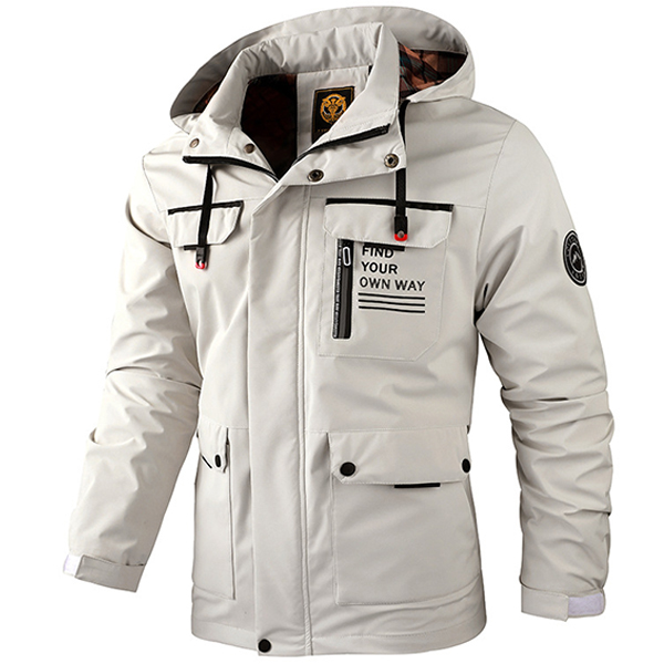 Men's Outdoor Zip Pocket Casual Jacket Coat